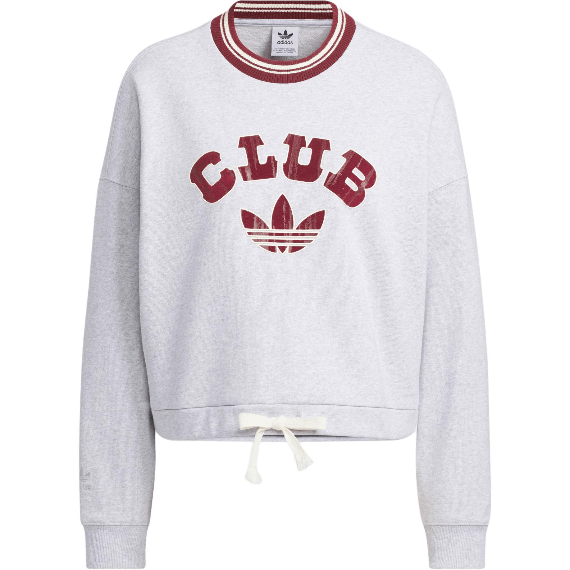 Свитшот FW24 женская Light Heather Gray Adidas Originals, серый — фото 3