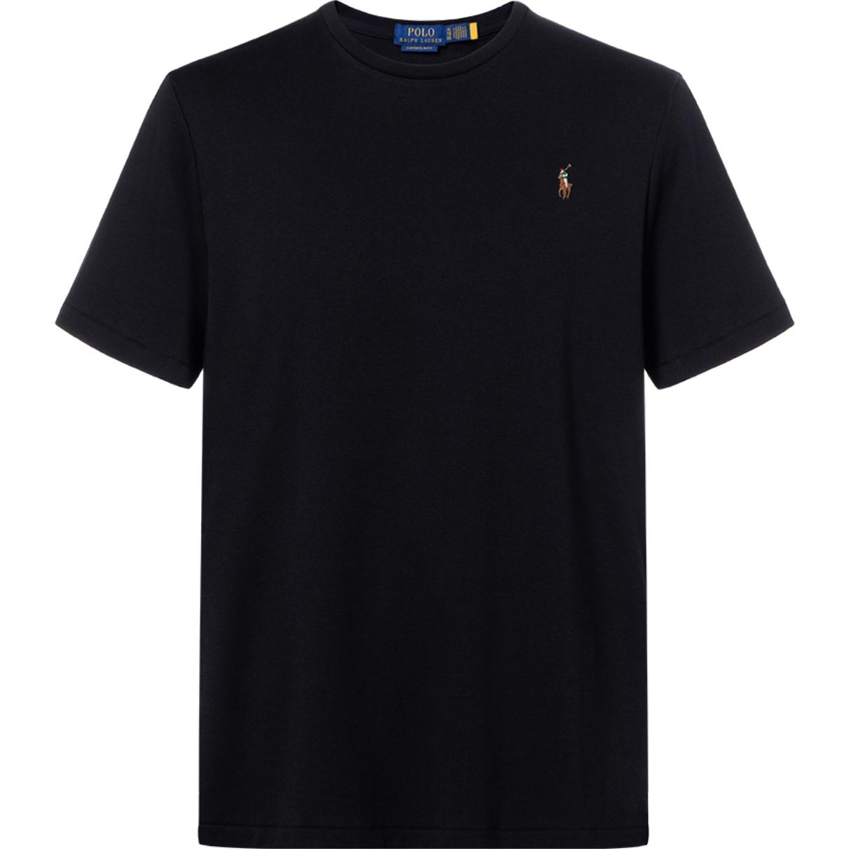 Футболка поло с вышитым логотипом Polo Ralph Lauren, черная — фото 2