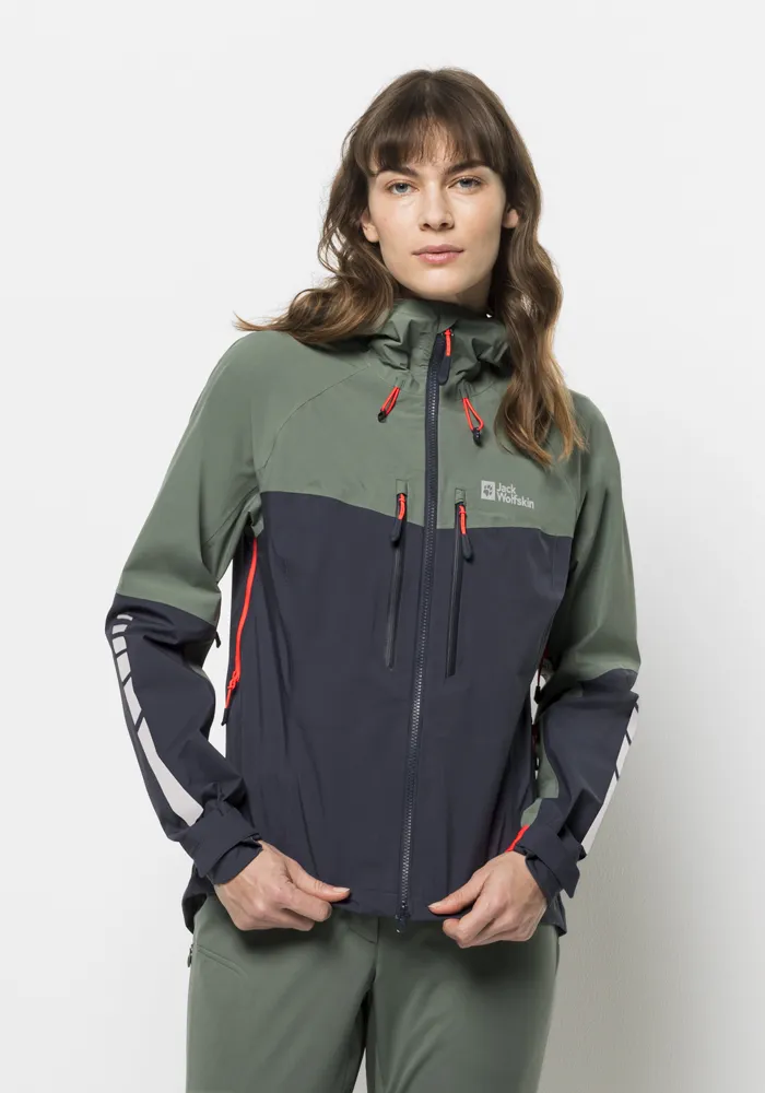 

Куртка Jack Wolfskin для отдыха "MOROBBIA 3L JKT W", с капюшоном, цвет Graphite