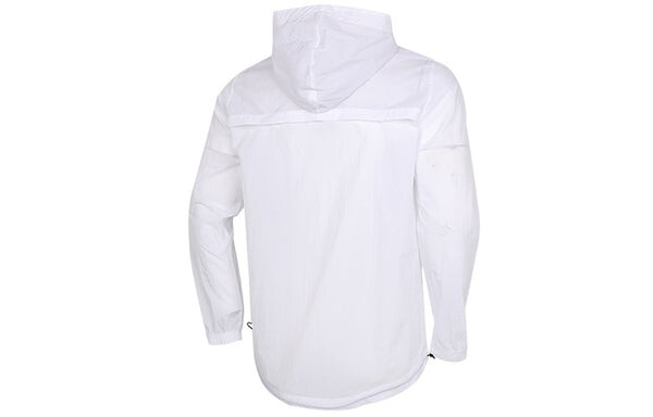 Куртка с логотипом и капюшоном, мужская тканая куртка Adidas, белый — фото 2