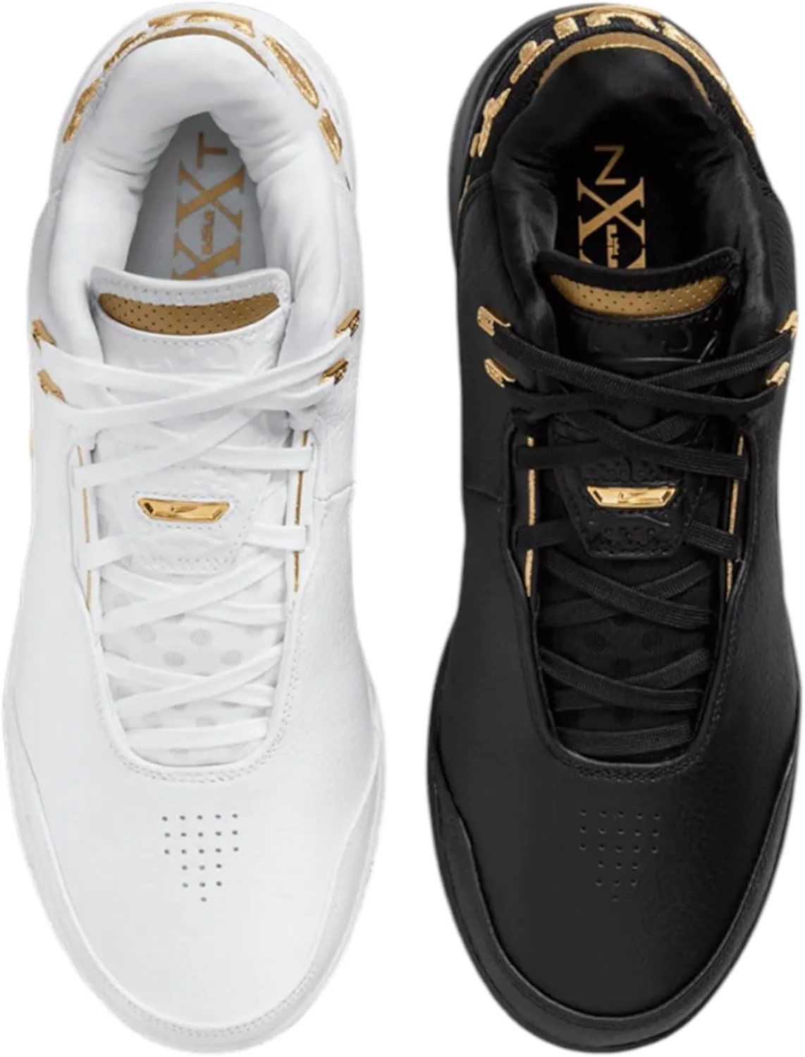 Мужские баскетбольные кроссовки Nike Lebron NXXT Gen AMPD, белый/черный/золотой — фото 4