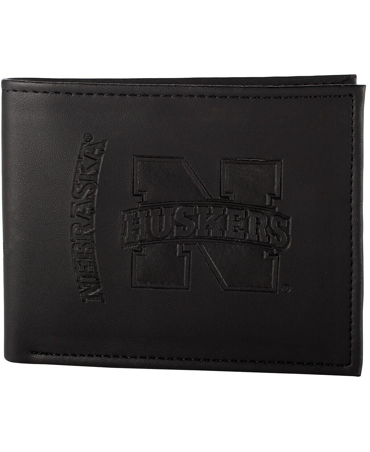 

Мужской черный гибридный складной кошелек Nebraska Huskers Evergreen Enterprises
