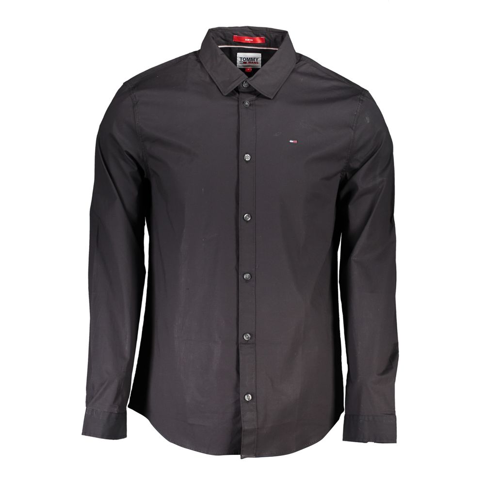 

Элегантная рубашка Slim Fit с итальянским воротником Tommy Hilfiger, черный