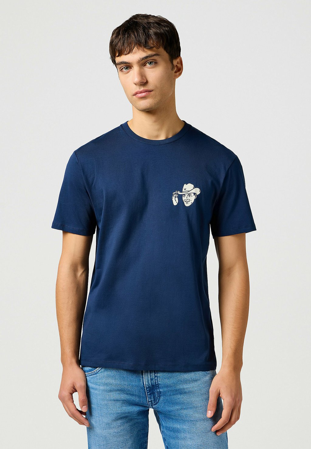 

Футболка с принтом SHORT SLEEVE SMALL GRAPHIC TEE - REGULAR FIT Wrangler, синий