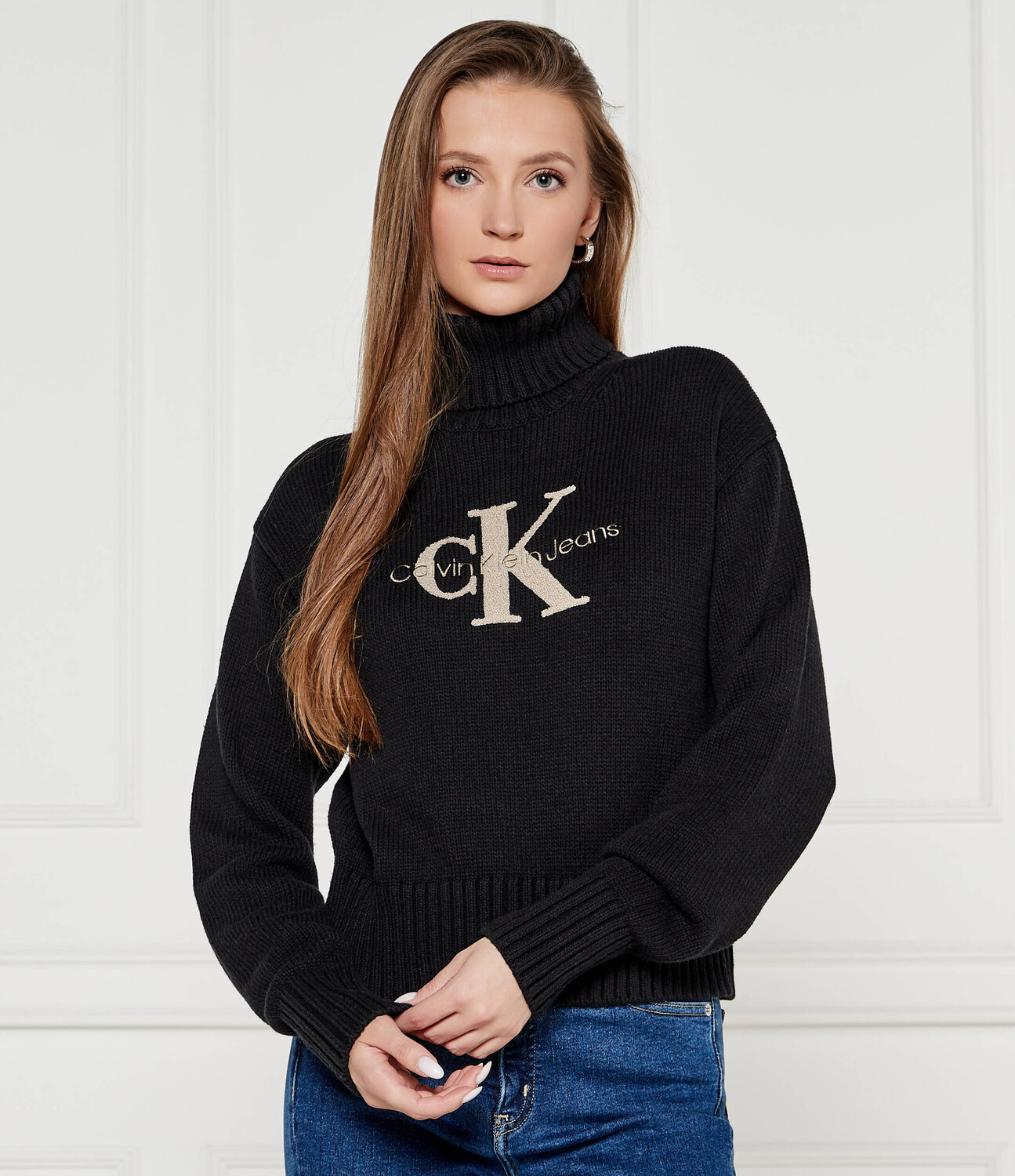 

Свитер CALVIN KLEIN JEANS CHENILLE Regular Fit, черный