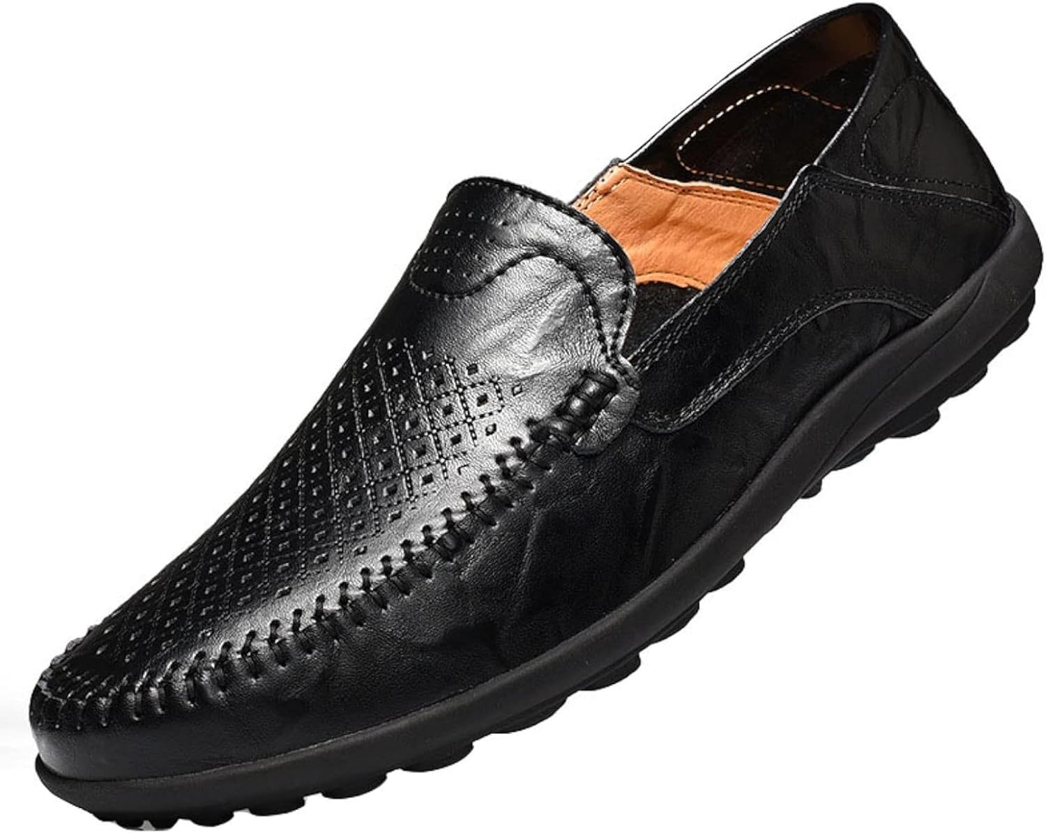 

Мужские летние лоферы OXCOWNIU, мокасины с плоской подошвой, повседневные туфли из искусственной кожи, мужские ботинки, черный