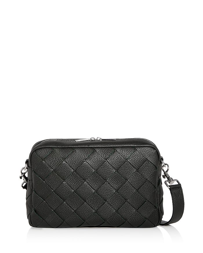 

Средняя переплетенная кожаная сумка через плечо Intrecciato Bottega Veneta, зеленый