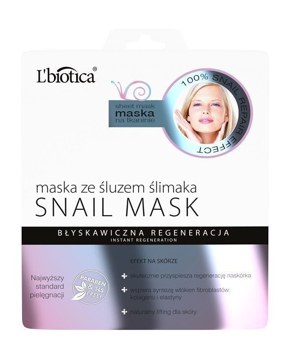 

L’biotica Błyskawiczna Regeneracja тканевая маска для лица, 23 ml