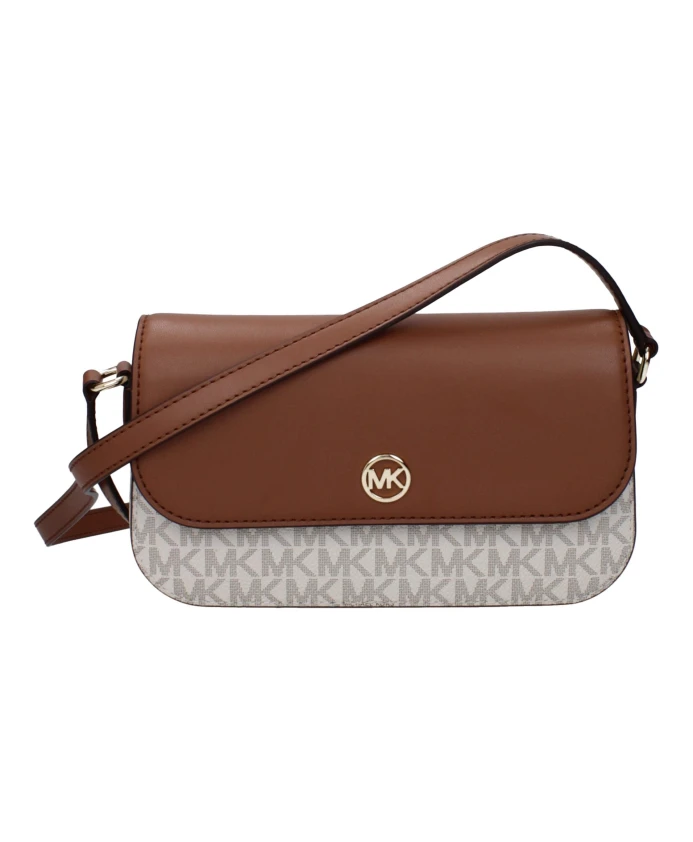 

Коричневая тканевая сумка через плечо с логотипом Michael Kors, коричневый