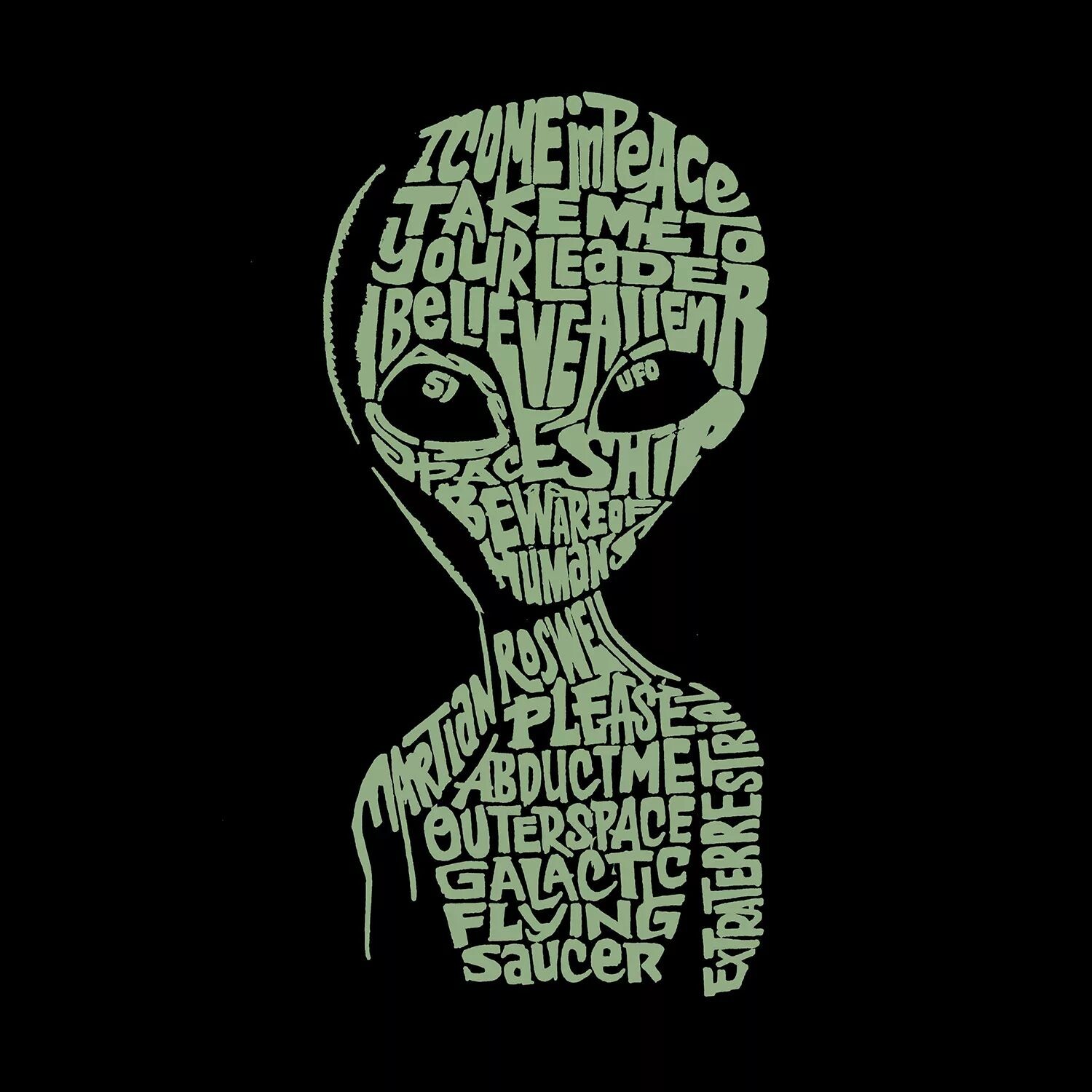 

Alien — мужская бейсбольная футболка с надписью реглан LA Pop Art