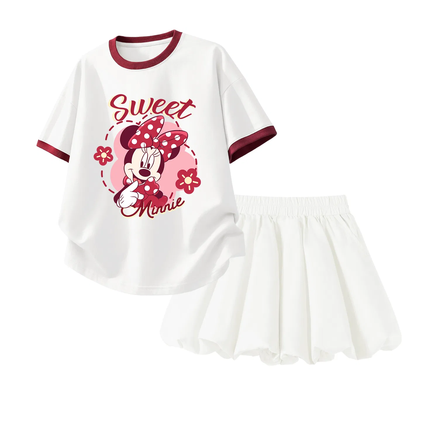 Спортивный костюм Disney Casual Sportswear 2 Piece Set для детей, красный с белым