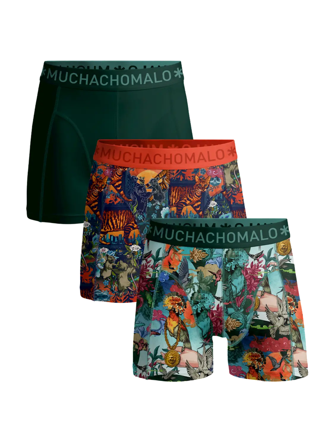 

Боксеры 3 шт трусы Muchachomalo, мультиколор