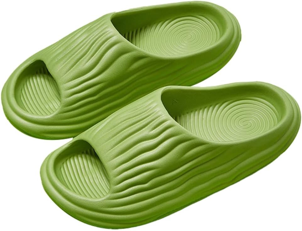 

Повседневные тапочки для душа Rungion для женщин и мужчин с поддержкой свода стопы, быстросохнущие, нескользящие, легкие, для летнего пляжа, зеленый