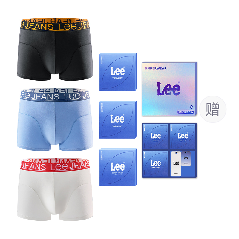 

Классические трусы 101 для мужчин, набор из 3 штук Lee, синий