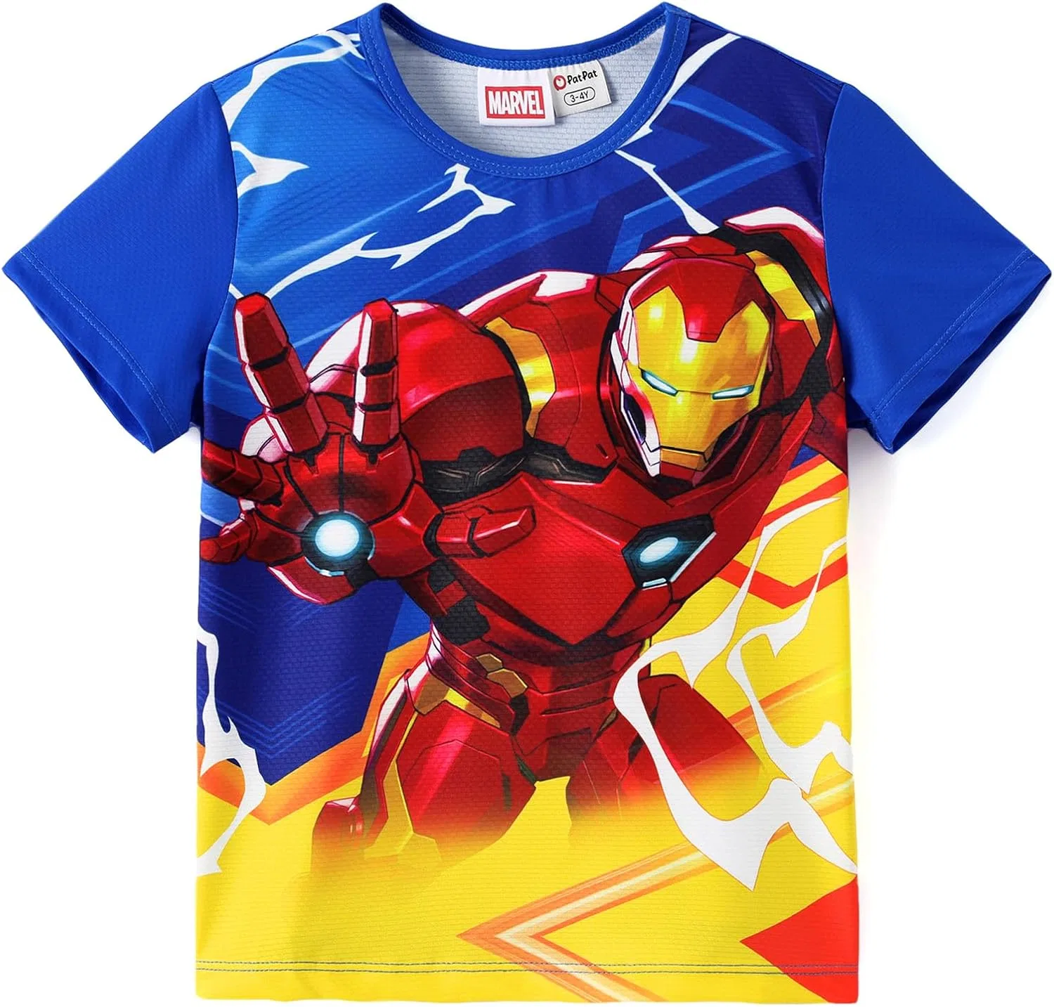 Футболка с принтом Marvel Iron Man, Disney, для мальчиков 2-9 лет