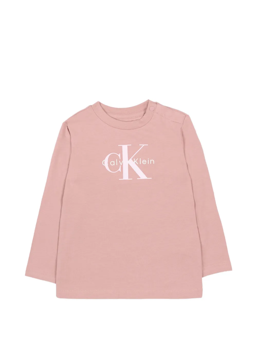 Футболка с длинными рукавами и логотипом Calvin Klein Kids, розовый