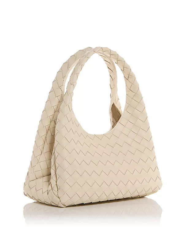 Маленькая сумка через плечо Campana из кожи интреччато Bottega Veneta, белый — фото 3