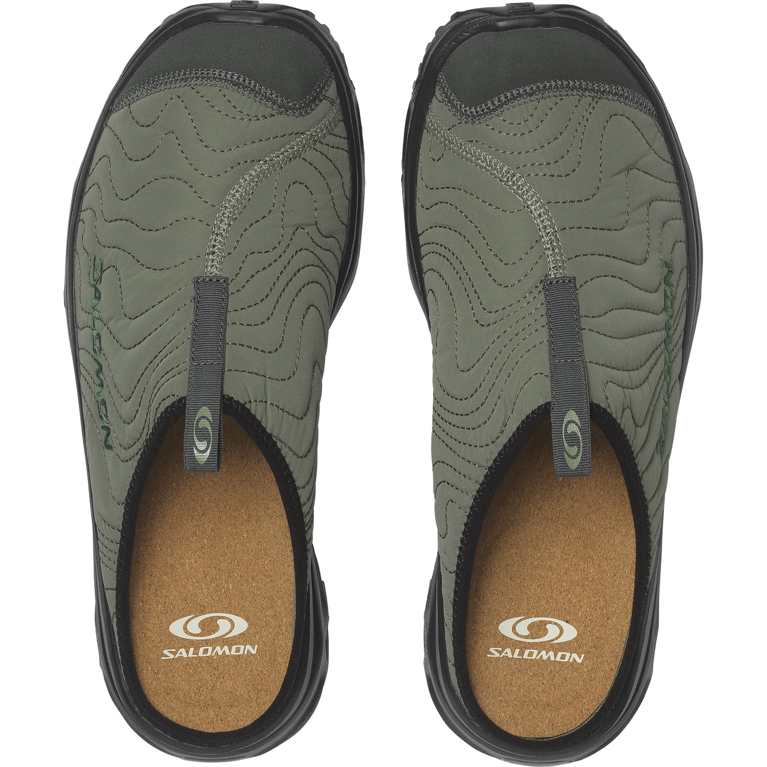 SALOMON Закрытые тапочки унисекс светло-армейский зеленый/черный, цвет Light Army Green/Black — фото 3