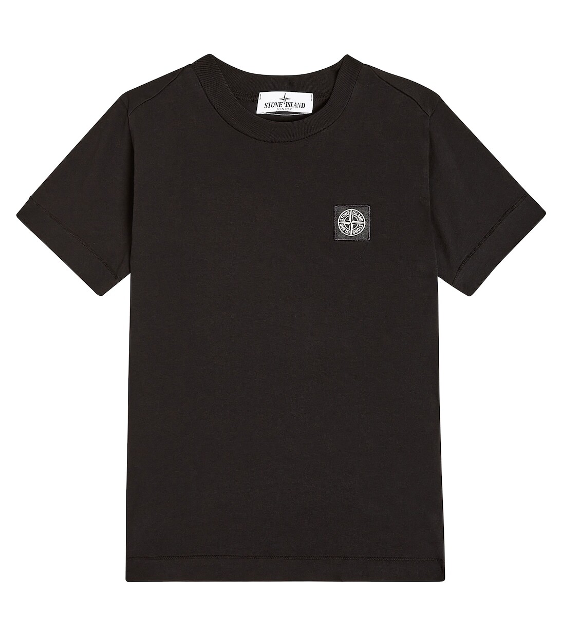 

Футболка compass из хлопкового джерси Stone Island Junior, черный