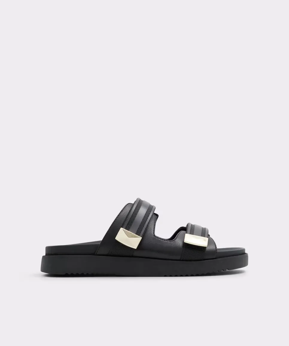 

Женские босоножки на плоской подошве с круглым носком Aldo, черный