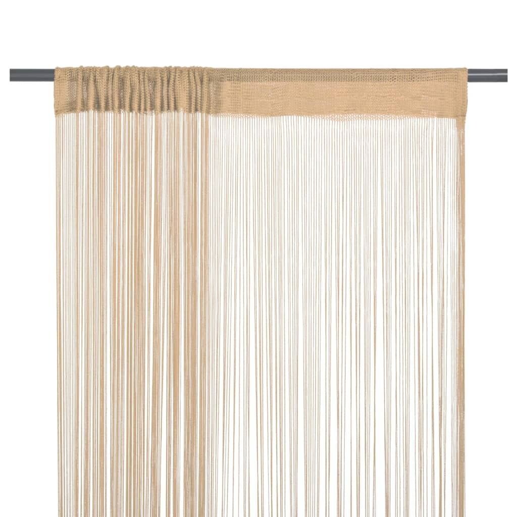 

The Living Store Нитяные шторы 2 шт 140 х 250 см бежевые, бежевый