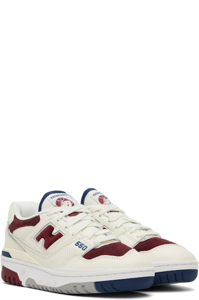 Кроссовки 550 в оттенках белого и бордового New Balance — фото 4