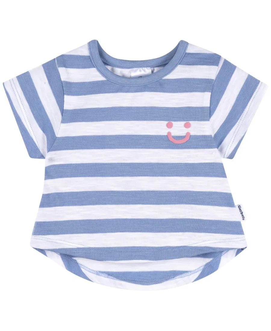 Комплект из 3 детских футболок с коротким рукавом для девочек Gerber — фото 3