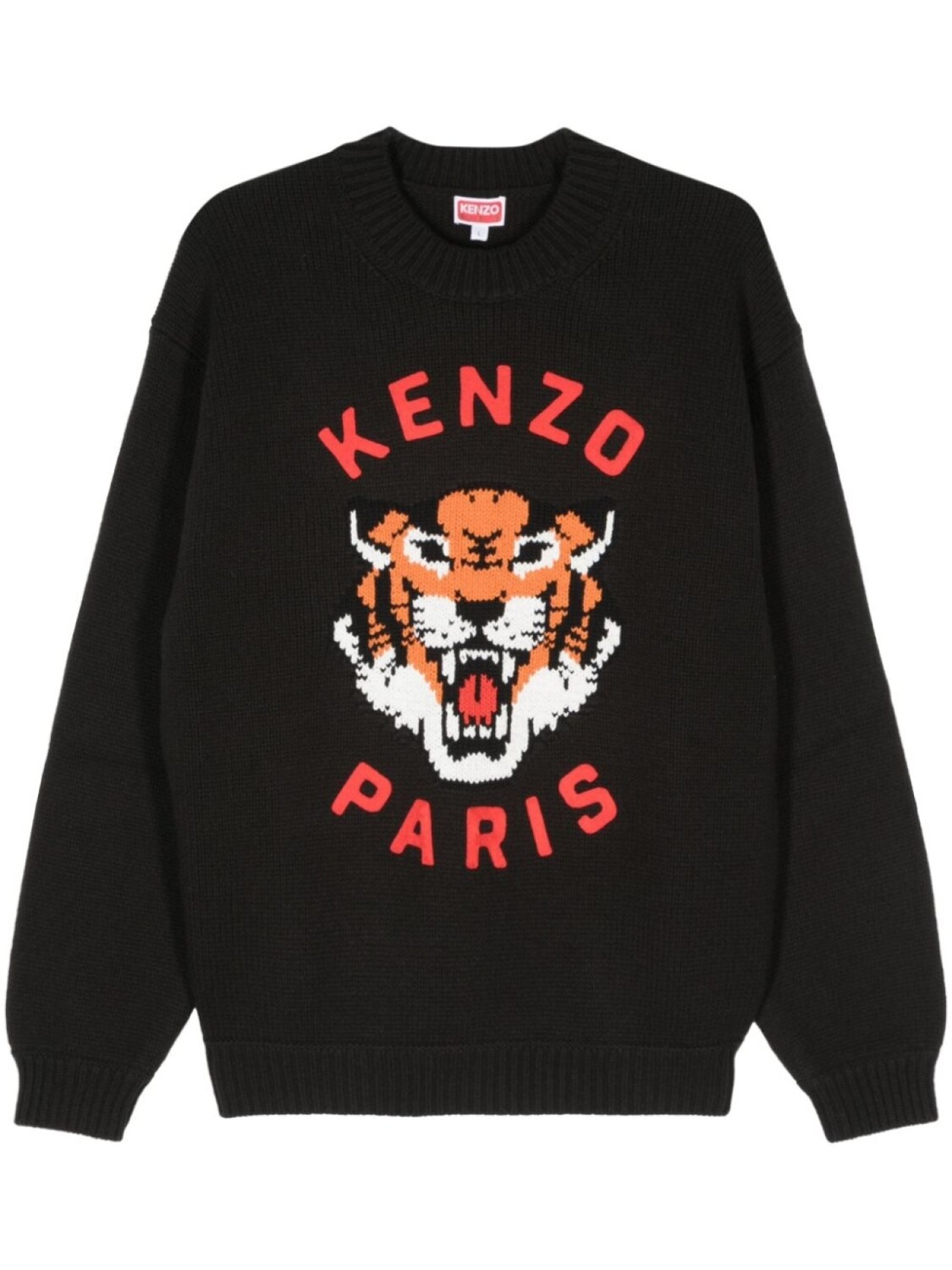 

Kenzo свитер Lucky Tiger-интарсия, черный