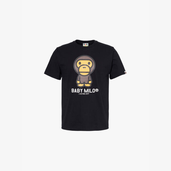 

Футболка из хлопкового джерси с фирменным принтом Baby milo A Bathing Ape, черный