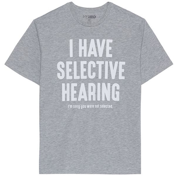 

Футболка с принтом "I have selective hearing" Big & tall Generic