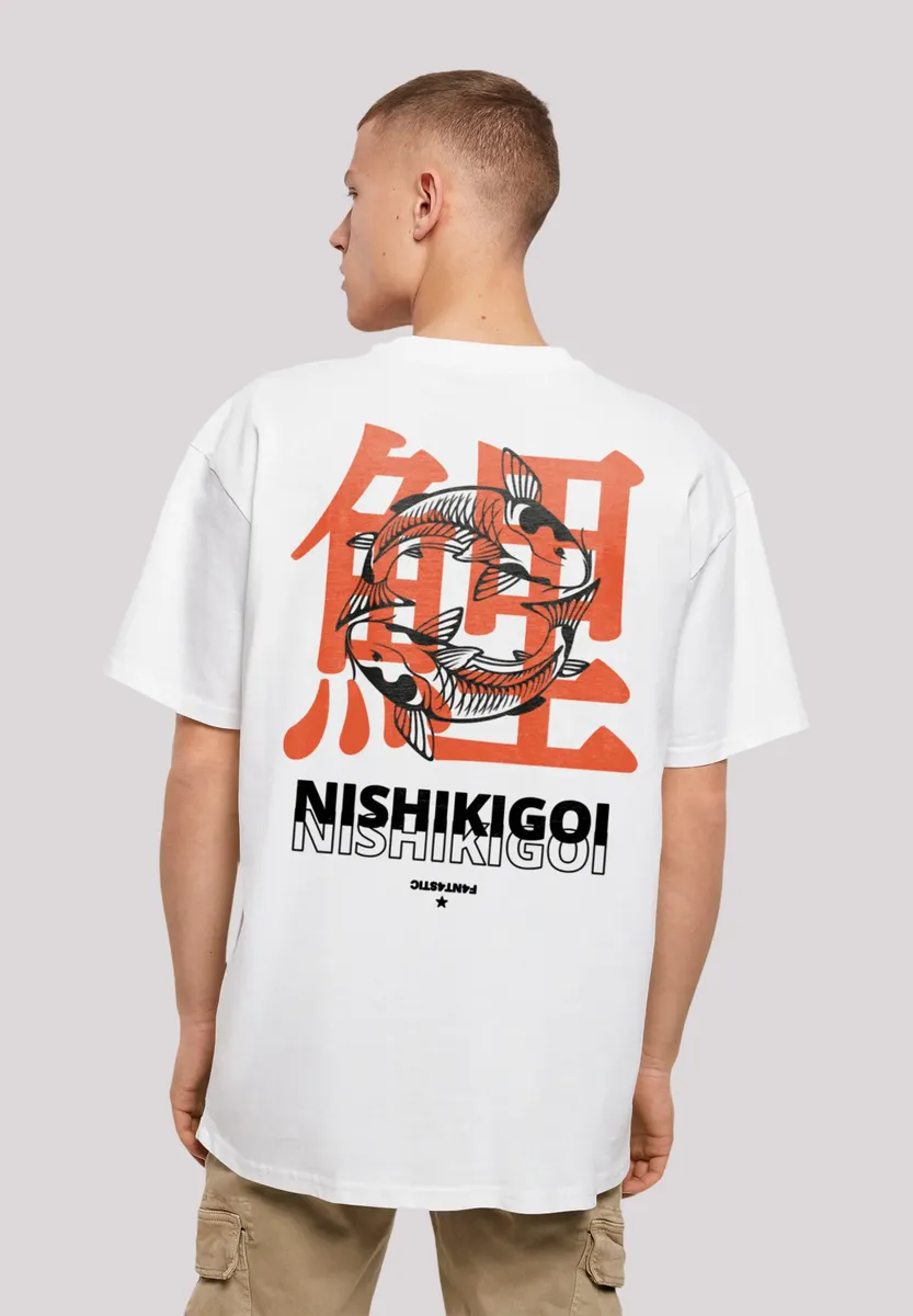 

Футболка F4NT4STIC "Nishikigoi Koi Japan Graphic", принт, белый