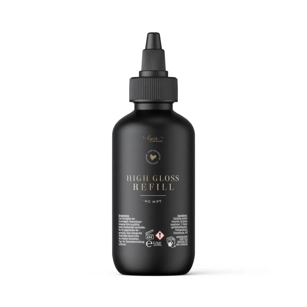Верхнее глянцевое покрытие «High Gloss Top Coat» от Lynis-Nailshop.de, 50 мл Lynis Nailshop, 50 Ml, High Gloss
