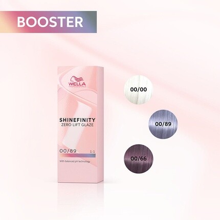 Профессиональная краска для волос Shinefinity Zero Lift Hair Glaze 00/89 Синий усилитель 60 мл, Wella — фото 3