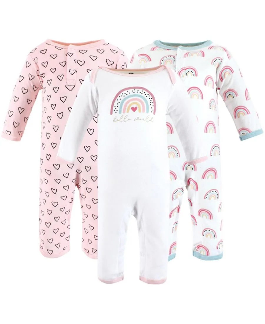 Мягкий хлопковый комбинезон для девочек Hudson Baby, Modern Rainbow