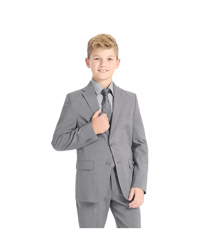Костюм для мальчиков Big Boys Slim Fit 2 Piece Stretch Kenneth Cole Reaction, серый — фото 2