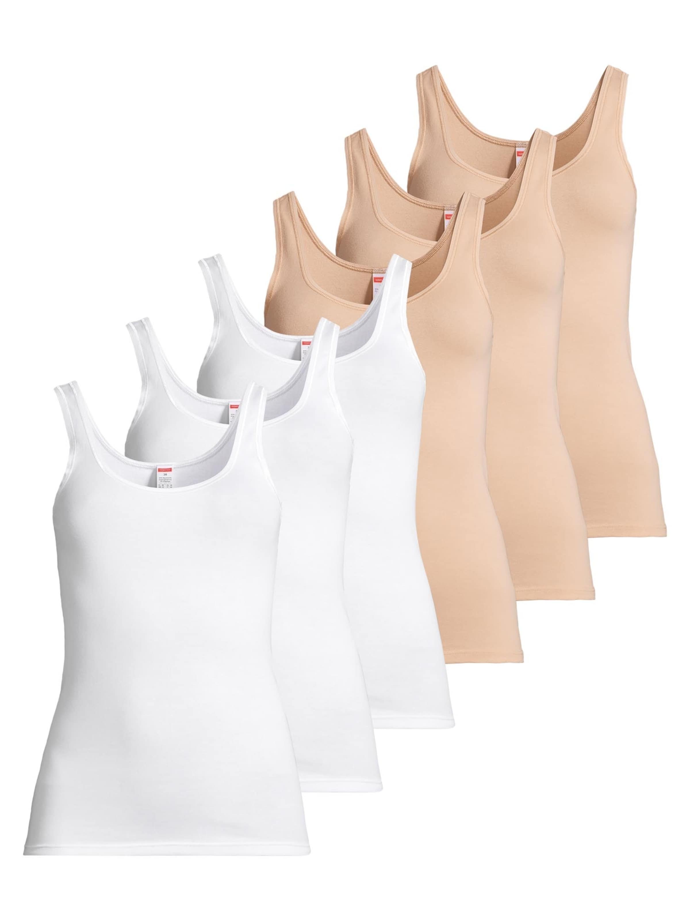 

CON-TA Майка 'Feinripp' в крапчатом бежевом цвете