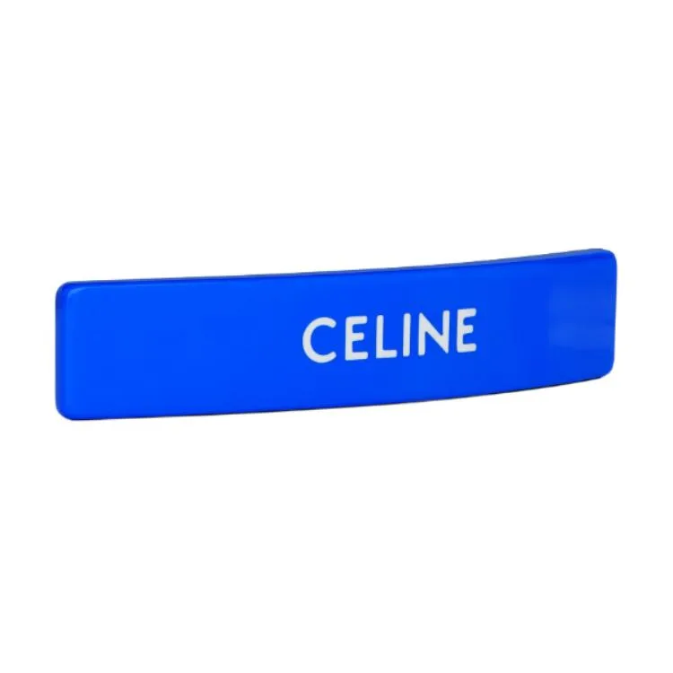 CELINE Зажим для волос из ацетата женский синий — фото 3