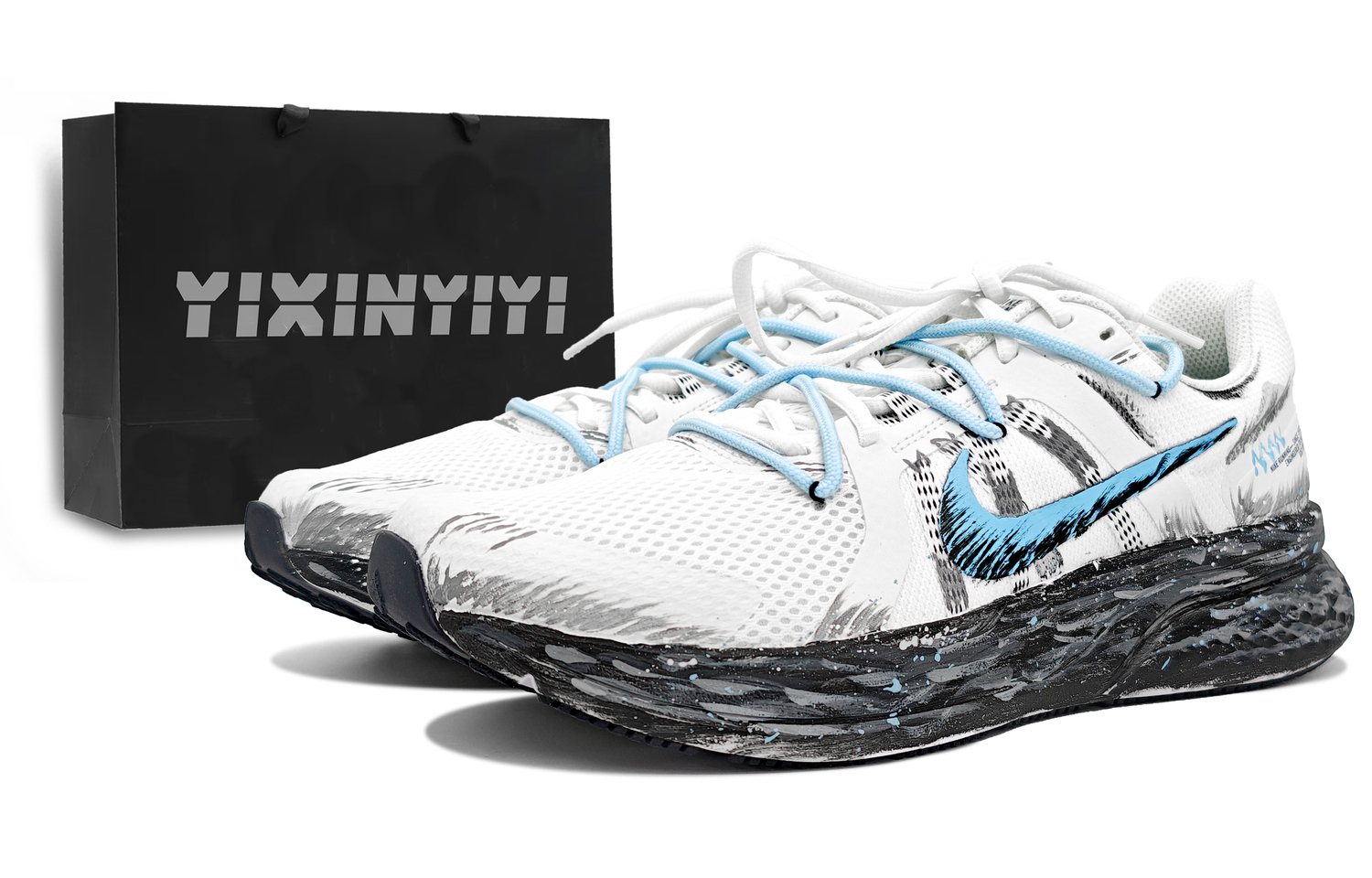 

Nike Беговые кроссовки Run Swift 2 мужские Blue с устойчивостью к истиранию, дышащие, с полным покрытием, низкие, для повседневного бега