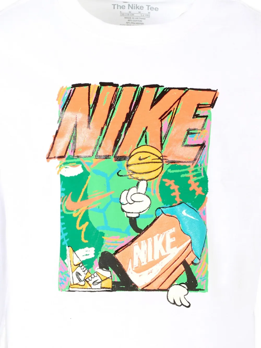 Футболка с длинными рукавами и графическим принтом Nike Kids, белый — фото 3