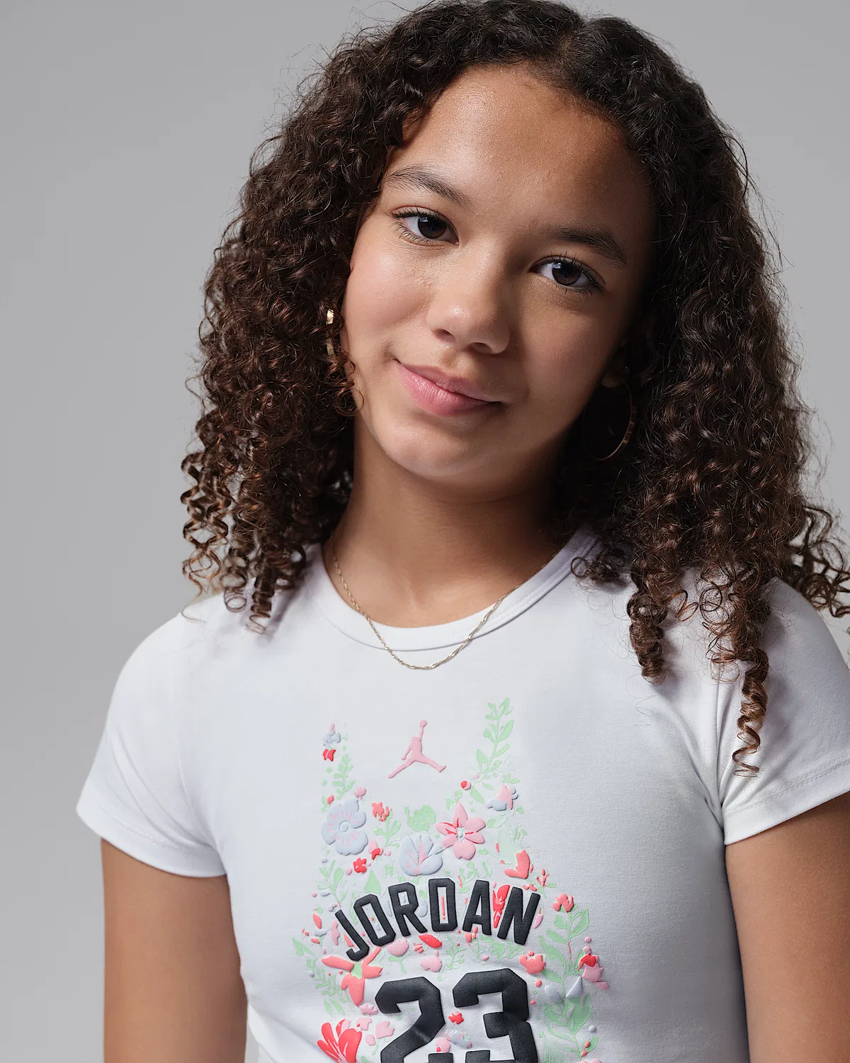 Детская футболка Jordan Floral Jersey, White — фото 3