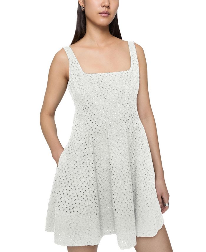 

Платье Carrie с ажурными вставками Rebecca Minkoff, белый