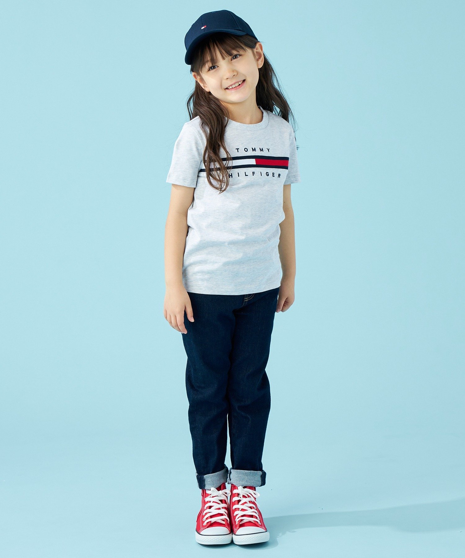 Футболка с вставкой из ребристой ткани в виде флага TOMMY HILFIGER, Gray P1N — фото 2