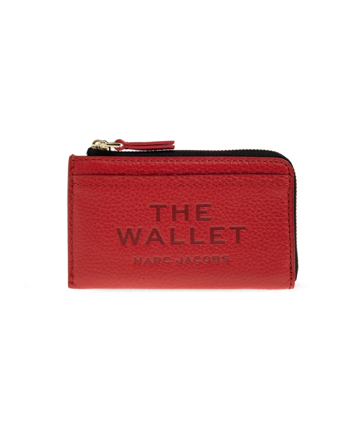 

Кожаный многофункциональный кошелек на молнии сверху Marc Jacobs, красный