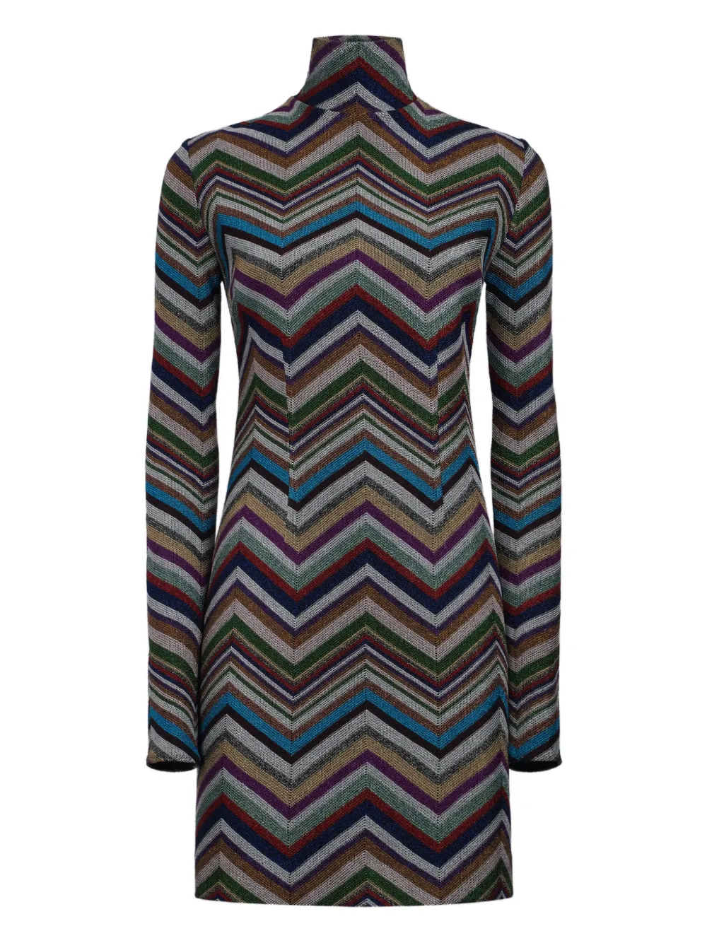

Платье-водолазка с шевронным узором Missoni, черный