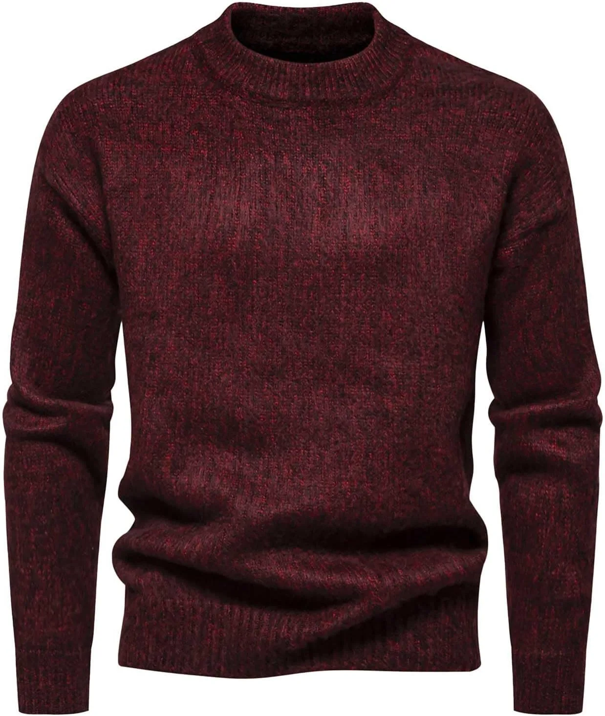 

Мужской свитер с длинными рукавами и фактурной вязкой