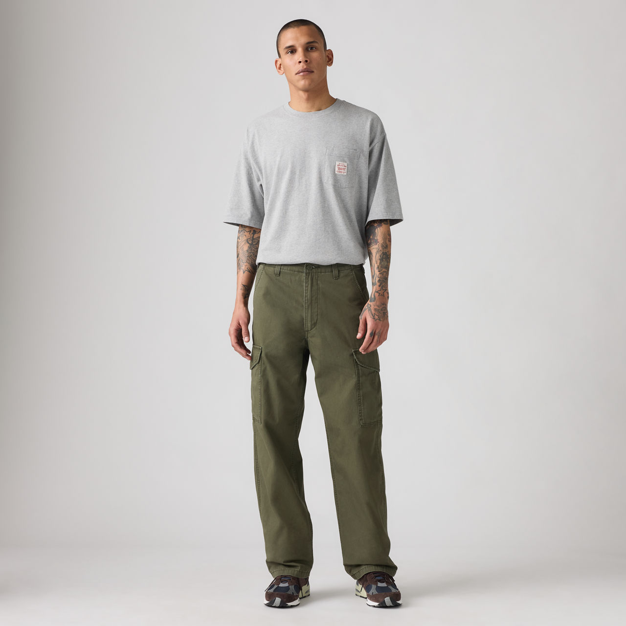 Мужские мешковатые брюки Xx Cargo Levi's, Forest Night - Green — фото 2
