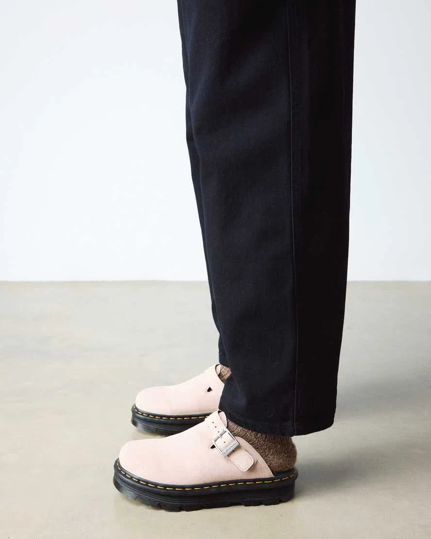 Мюли на платформе Zebzag из замши с открытой пяткой Dr Martens, розовый — фото 2