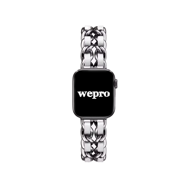

Wepro Часы Strap Apple Compatibility Metal 49mm, Silver+Fair Skin