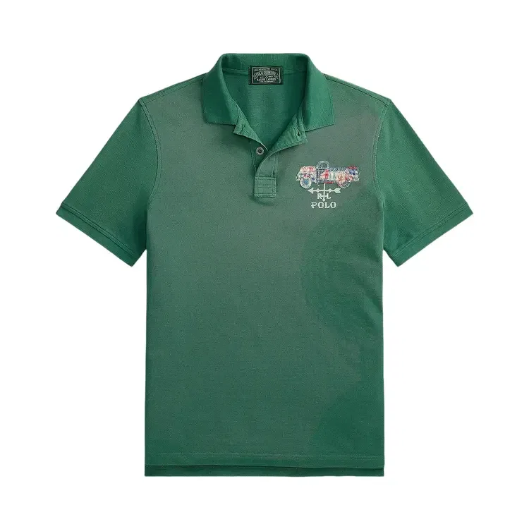 Рубашка-поло Polo Ralph Lauren Artisan Mesh Farm Patch, зеленый