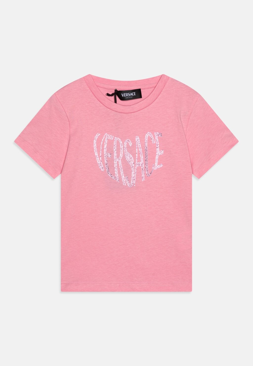 

Футболка с принтом Logo Embroidery Versace, цвет pink/rose